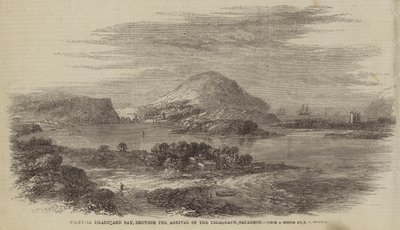 جزيرة وخليج فالنتيا ، تظهر وصول سرب التلغراف بواسطة روبرت ل. ستوبفورد